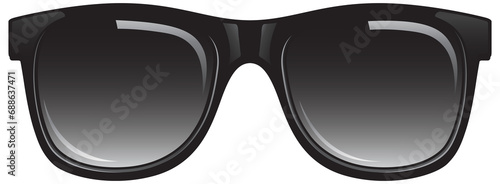 black sunglasses, isolated on transparent or white background, png