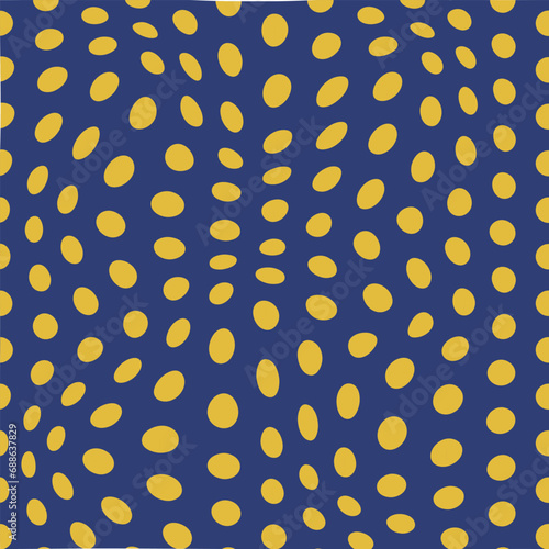 modern abstract orenge color polka dot pattern impressionism blue color background photo