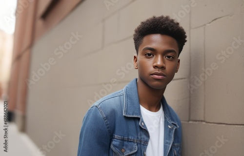African American student at street