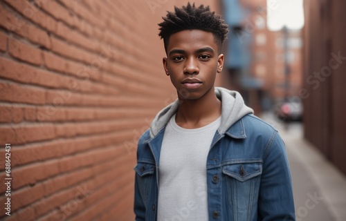 African American student at street