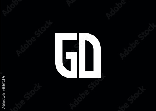 Monogram Letter GO Logo Design vector template