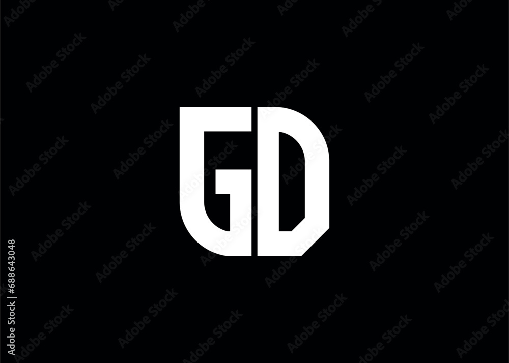 Monogram Letter GD Logo Design vector template Monogram Letter GD Logo Design vector template
