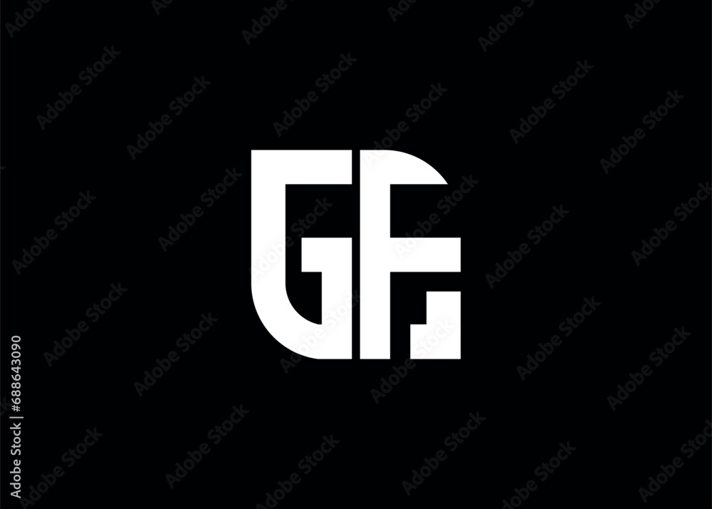 Monogram Letter GF Logo Design vector template Monogram Letter GF Logo Design vector template
