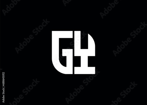 Monogram Letter GY Logo Design vector template
