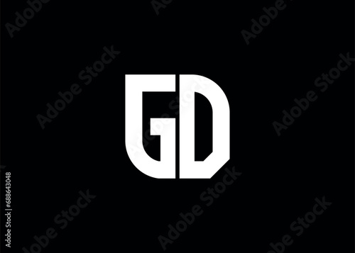 Monogram Letter GD Logo Design vector template
