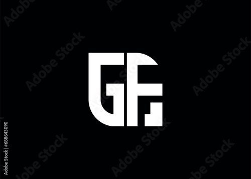 Monogram Letter GF Logo Design vector template