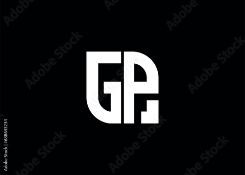 Monogram Letter GP Logo Design vector template