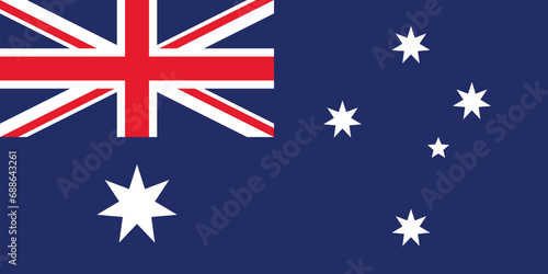 Flag Of Australia, Australia flag illustration, National flag of Australia.National symbol of Australia for perfect design,