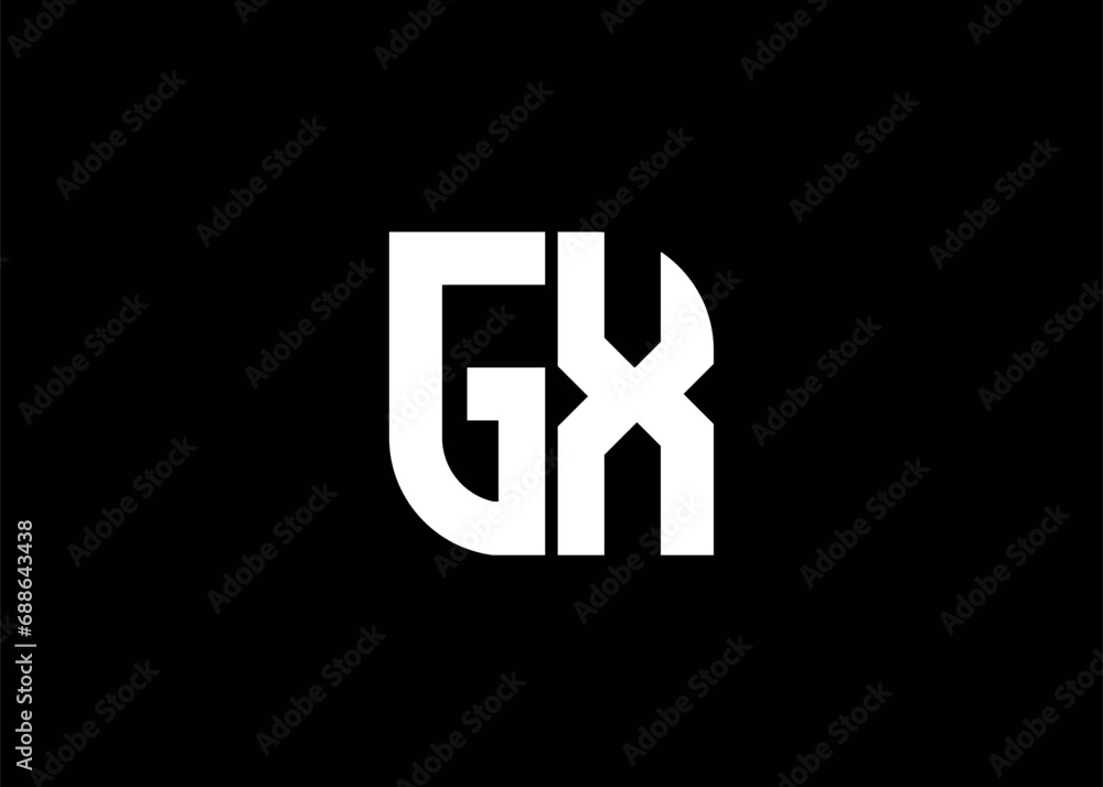 Monogram Letter GX Logo Design vector template Monogram Letter GX Logo Design vector template