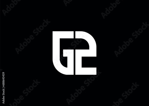 Monogram Letter GZ Logo Design vector template