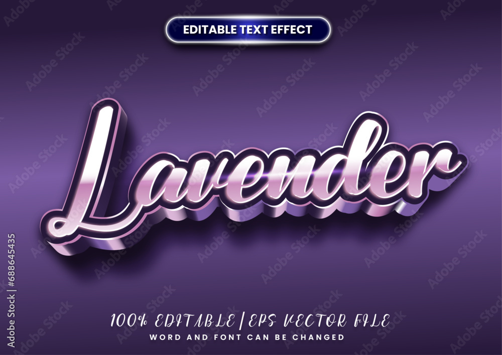 Lavender editable text effect. purple color. elegance text style. Lavender editable text effect. purple color. elegance text style.
