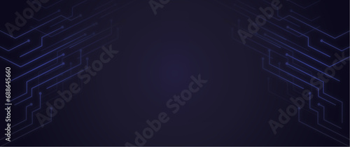 symmetrical isometric electronic circuit line path with copy space, futuristic vector illustration for tech, background, graphic