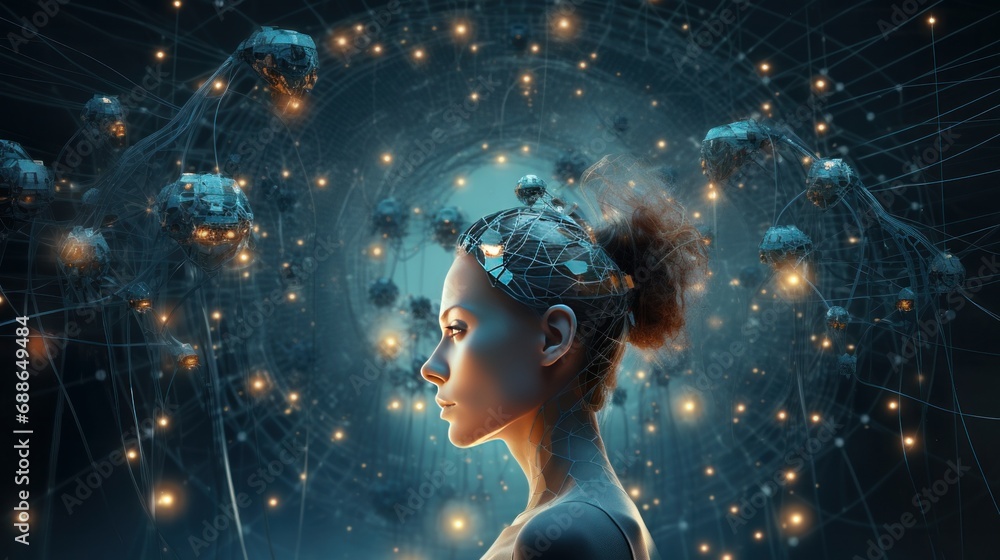 graphical user interface gui for ai deep learning... Foto de AI (Artificial Intelligence) concept. Deep learning. GUI ...