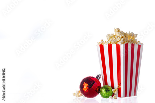 Christmas movie concept on white background photo