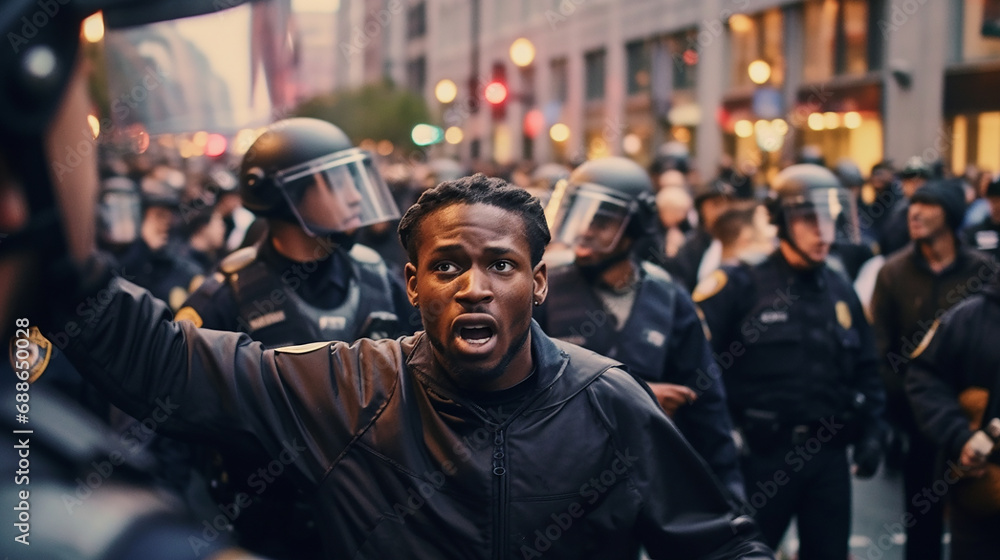 Black people at a protest Black people at a protest