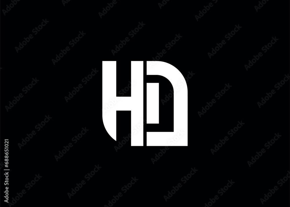 Obraz premium Monogram Letter HJ Logo Design vector template