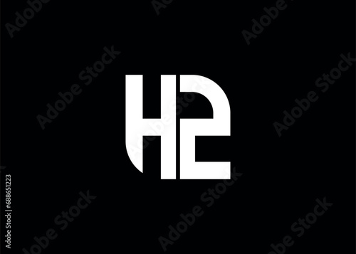 Monogram Letter HZ Logo Design vector template