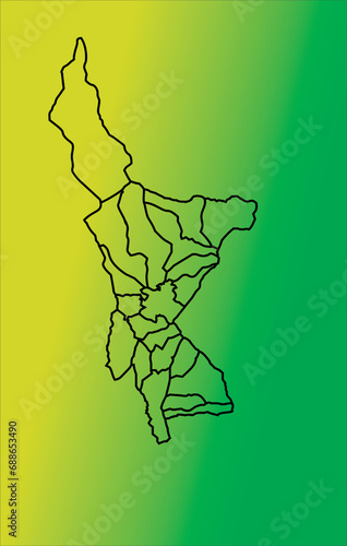 Mapa politico de Santa Rosa de Viterbo, Boyacá, Colombia photo