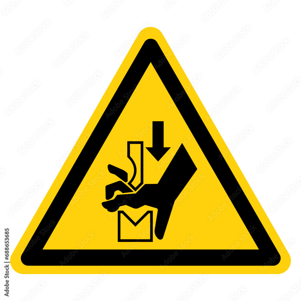 Pinch Point Hand Crush Symbol Sign, Vector Illustration, Isolate On White Background Label .EPS10 Pinch Point Hand Crush Symbol Sign, Vector Illustration, Isolate On White Background Label .EPS10