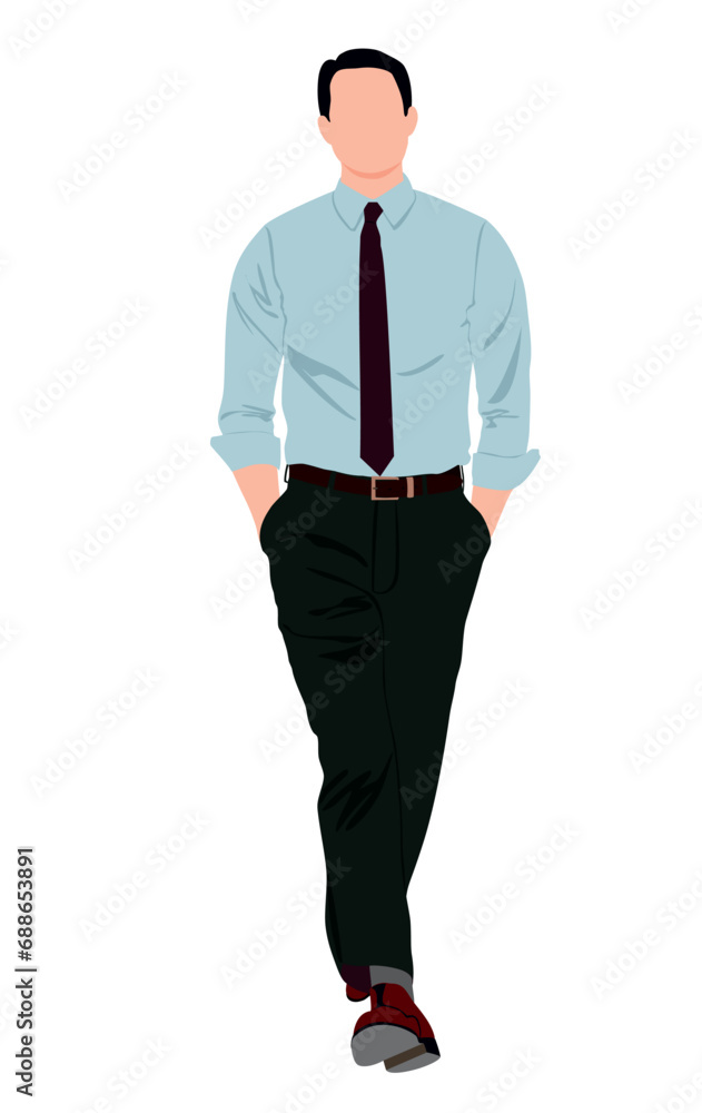 Business person or business man. Businessmen wearing smart formal outfit. Handsome male characters . Vector realistic illustration isolated on white background. Business person or business man. Businessmen wearing smart formal outfit. Handsome male characters . Vector realistic illustration isolated on white background.