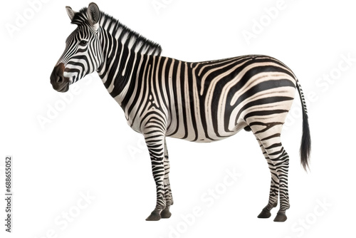 Full body image of a zebra - Isolated, no background