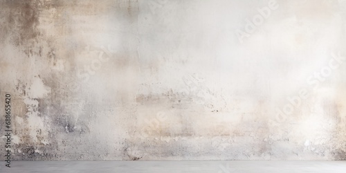 a white wallpaper with distressed grey paint  texture-rich compositions