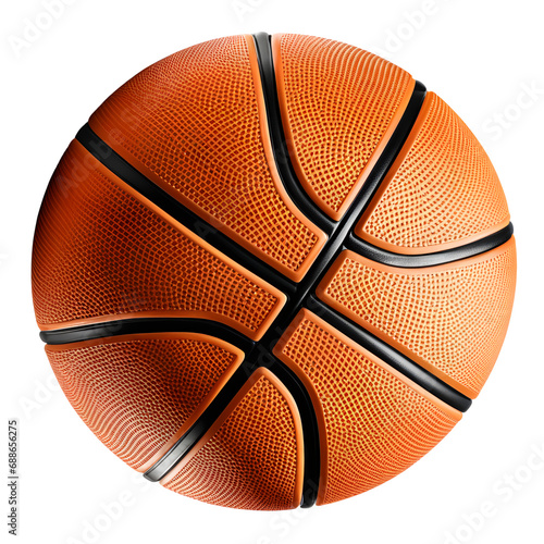 Basketball Ball Isolated on Transparent Background