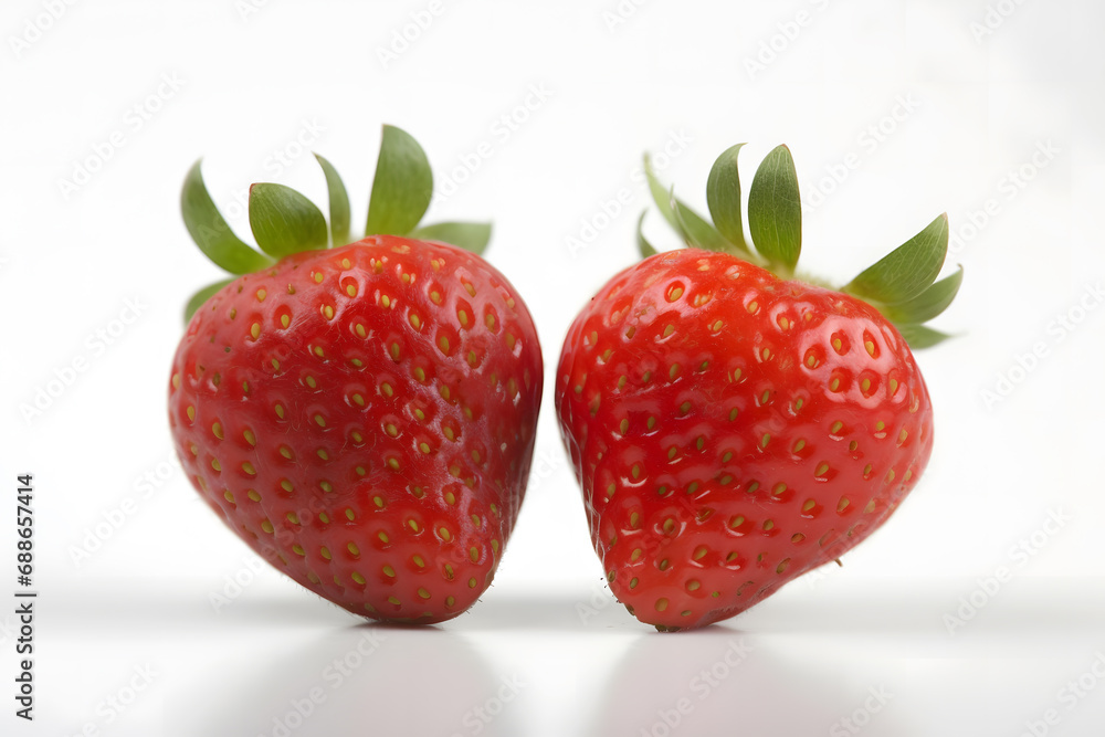 Sweet strawberry on white background. Neural network AI generated art Sweet strawberry on white background. Neural network AI generated art