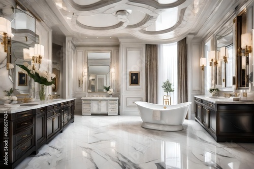 interior of bathroom,Luxury marble bathroom