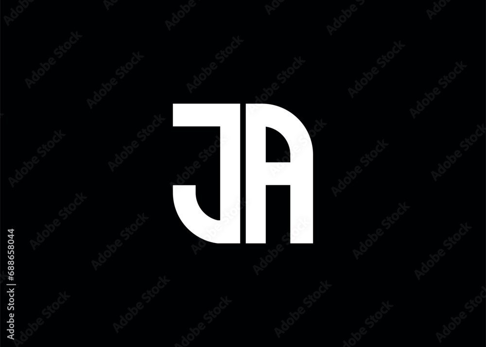 Monogram Letter JA Logo Design vector template Monogram Letter JA Logo Design vector template