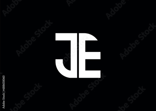 Monogram Letter JE Logo Design vector template