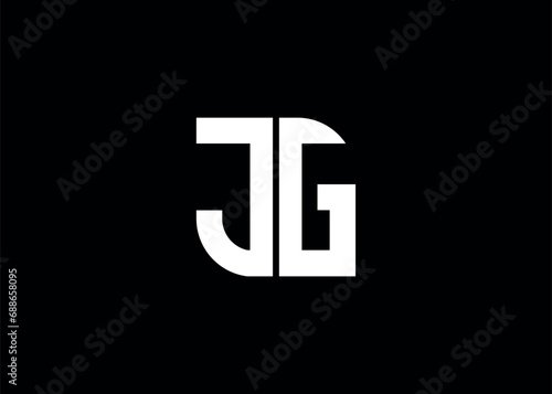 Monogram Letter JG Logo Design vector template