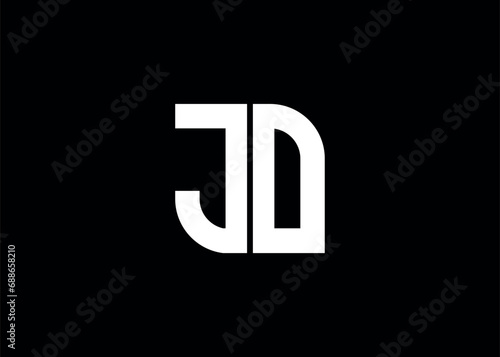 Monogram Letter JO Logo Design vector template