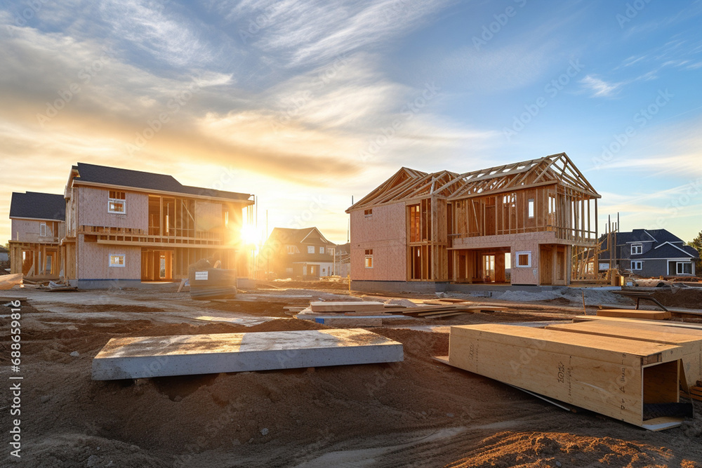 new house emerges into reality, supported by a temporary network of ...