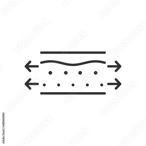 Skin elasticity, linear icon. Line with editable stroke