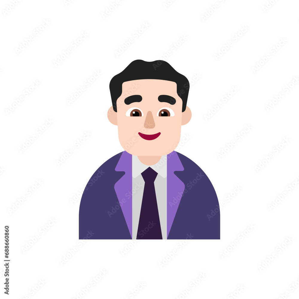 Man Office Worker: Light Skin Tone Man Office Worker: Light Skin Tone