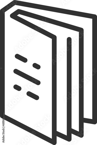 Book, linear icon. Line with editable stroke