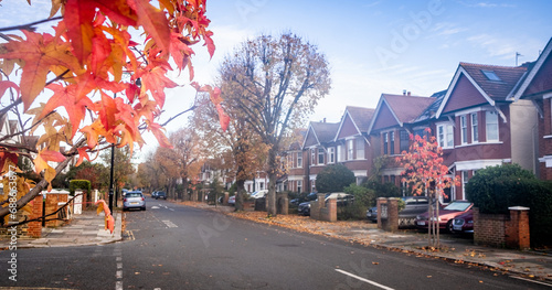 Canvas Print LONDON- Typical residential street in Northfields, Ealing, west London