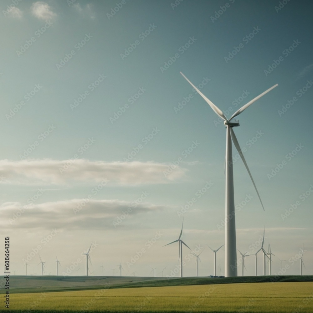 wind turbine in the field