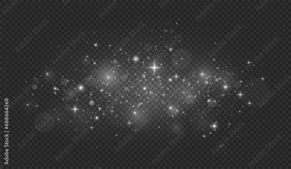 White sparks and glitter special light effect. Glow light effect. Sparkling magical dust particles. White sparks and glitter special light effect. Glow light effect. Sparkling magical dust particles.