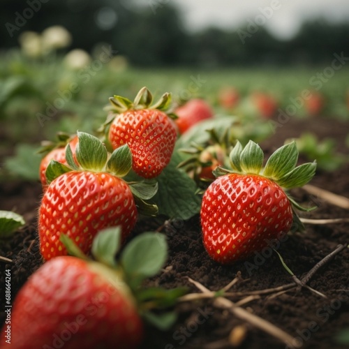 strawberries in the garden