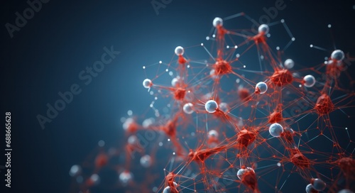 Utilizing the amino acid emblem, a depiction exhibiting a convoluted meshwork of neuronal interconnections interweaving with an elaborate protein arrangement, sign photo