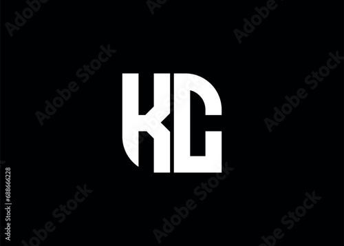 Monogram Letter KC Logo Design vector template