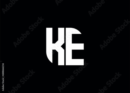 Monogram Letter KE Logo Design vector template