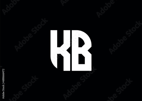 Monogram Letter KB Logo Design vector template