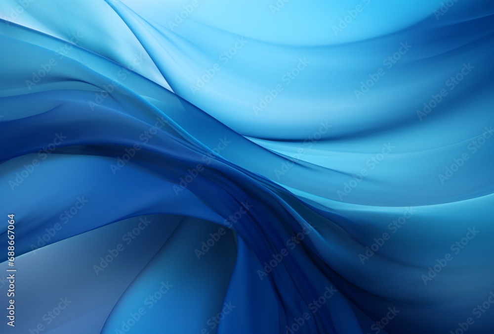 Fototapeta premium background of blue silk folded forming waves