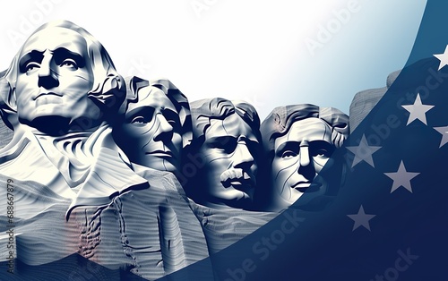 Presidents day background dark blue vector photo