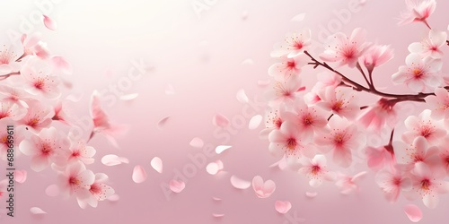 Spring background with cherry blossom petals spring advertisements and events banner design sale leaflets