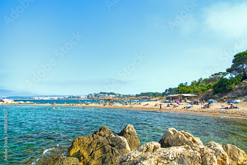 Sant Marti d'Empuries (L'Escala) beach on Costa Brava, Catalonia, Spain photo