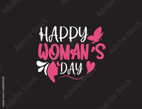 Happy women's day typography. 8 March Calligraphy Collection for Greeting or Invitation Cards, postcard, poster, logo, banner, brochure, design element. Vector illustration. © Jahida